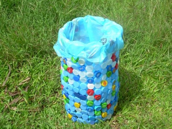 recycled bottle Trash Can