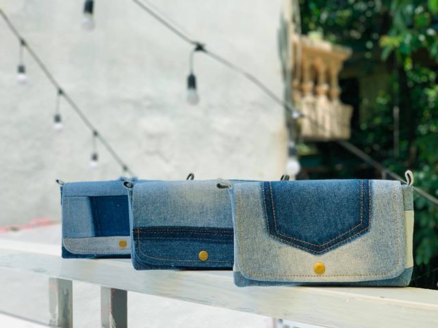 blue jeans handbags