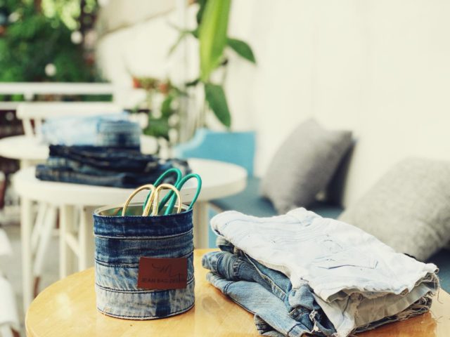 diy denim container