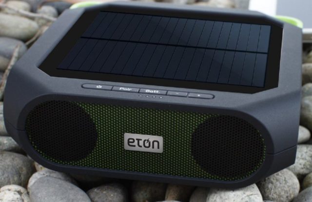 Solar-Powered Bluetooth Speaker for Eco-Friendly Shopping