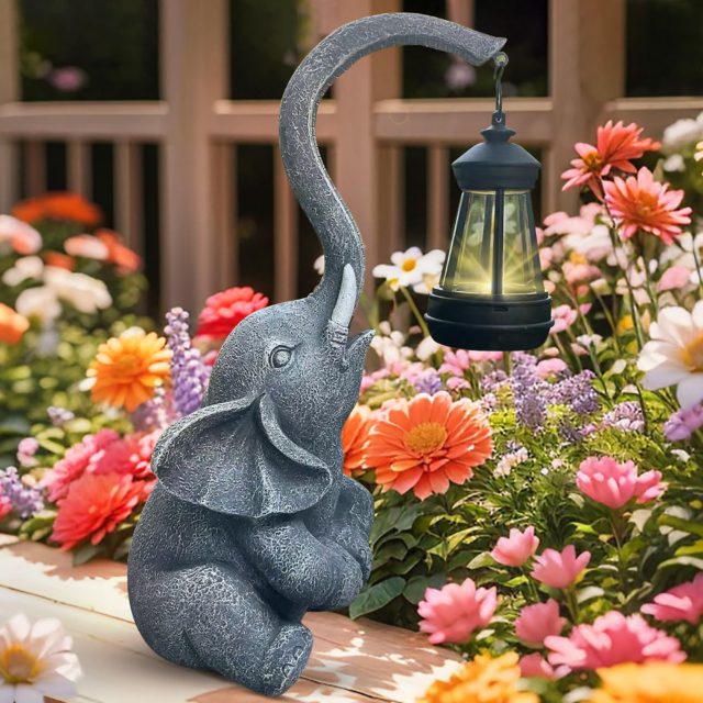 Elephant Statue for Garden Decor Eco-Friendly Christmas Gift Idea